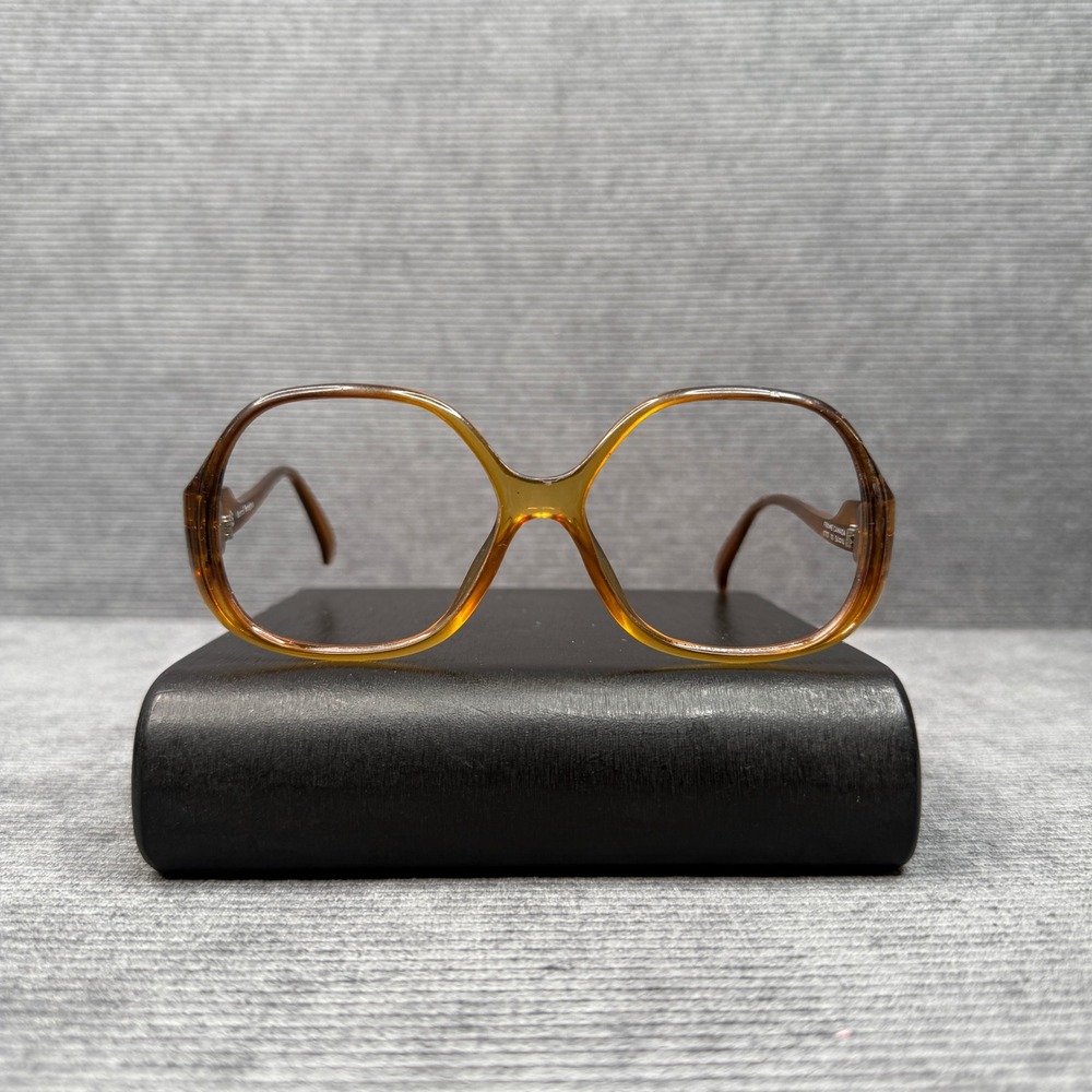 Terri Brogan Optyl Vintage Oversized Y2K Eyeglasses Amber Tortoise 8733 10 54-14